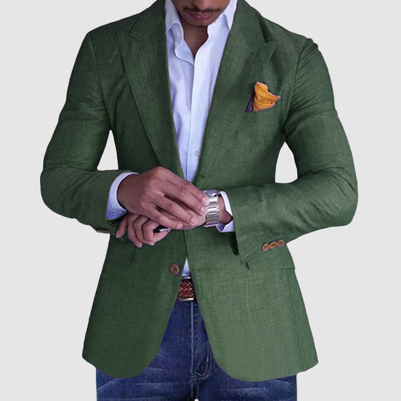 Slim Fit Double-Button Blazer