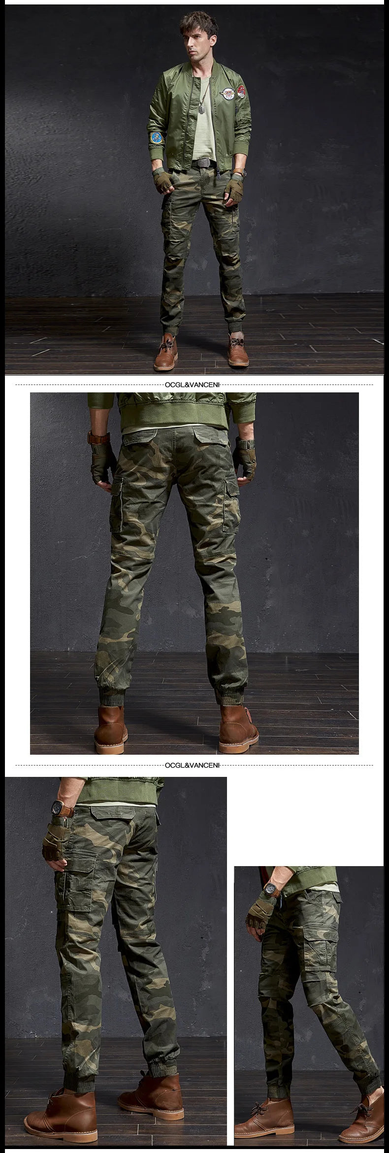 Camouflage Cargo Joggers