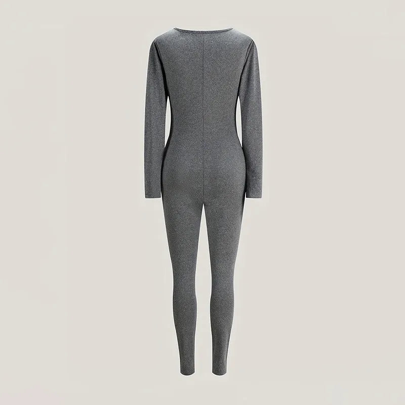 Long-Sleeve Jumpsuit